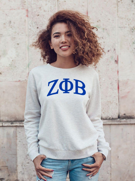 Zeta Phi Beta Zeta Phi Beta Arched Greek Lettered Crewneck Sweatshirt