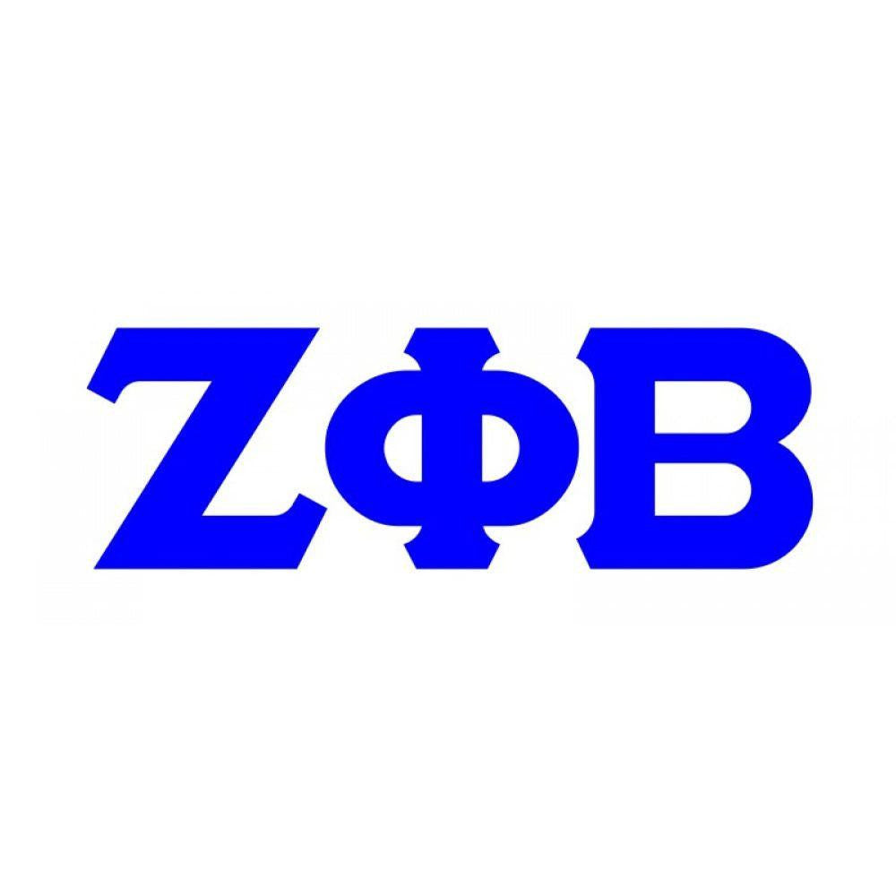 Zpb Lettering Zeta Phi Beta Big Greek Letter Window Sticker Decal — GreekU