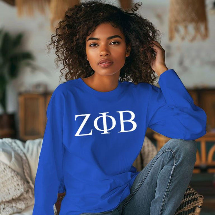 Zeta Phi Beta Comfort Colors Greek Long Sleeve T Shirt Zeta Phi Beta Comfort Colors Greek Long Sleeve T-Shirt