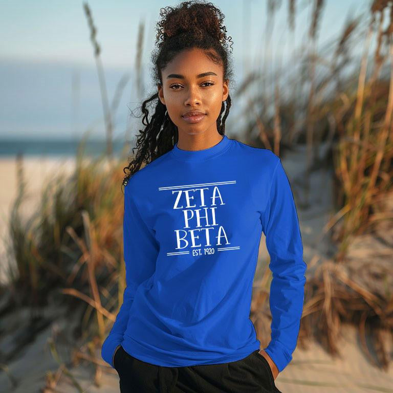 Zeta Phi Beta Custom Long Sleeve T Shirt Zeta Phi Beta Custom Long Sleeve T-Shirt