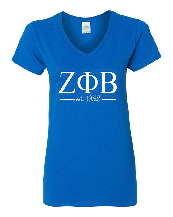 Zeta Phi Beta Custom V Neck T Shirt Zeta Phi Beta Custom V-Neck T-Shirt