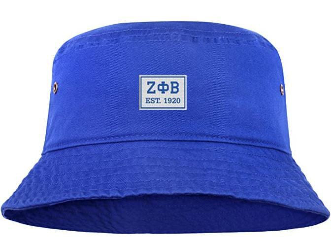 Zeta Phi Beta Est. Box Bucket Hat Zeta Phi Beta Est. Box Bucket Hat