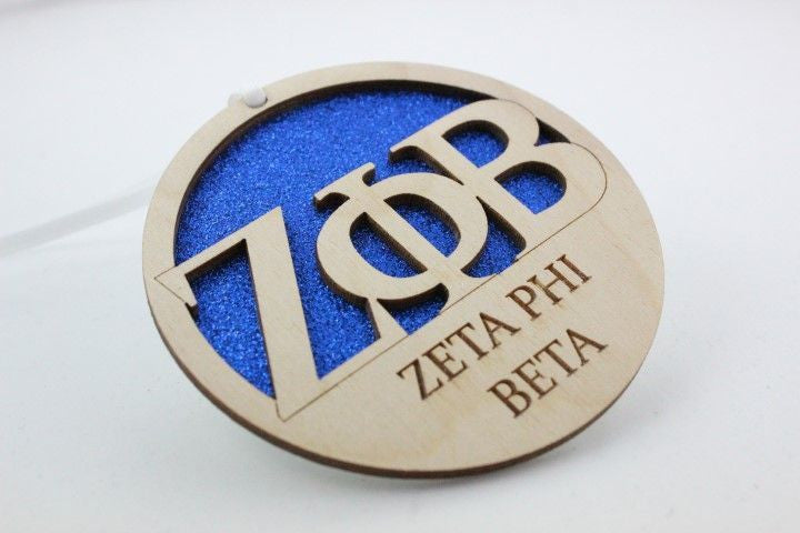 Zeta Phi Beta Glitter Ornament Zeta Phi Beta Glitter Ornament
