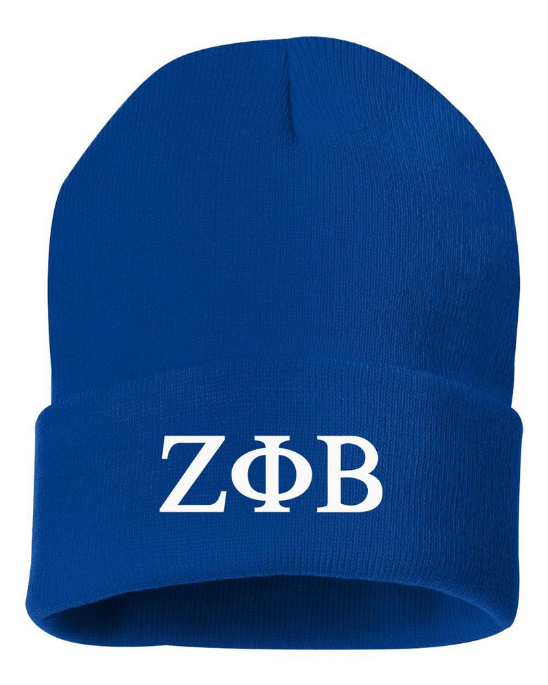 Zeta Phi Beta Greek Letter Knit Cap Zeta Phi Beta Greek Letter Knit Cap