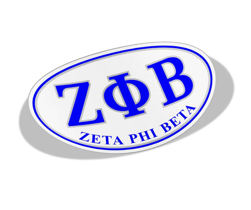 Stickers Decals Zeta Phi Beta Greek Letter Oval Decal