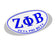 Zeta Phi Beta Greek Letter Oval Decal Zeta Phi Beta Greek Letter Oval Decal