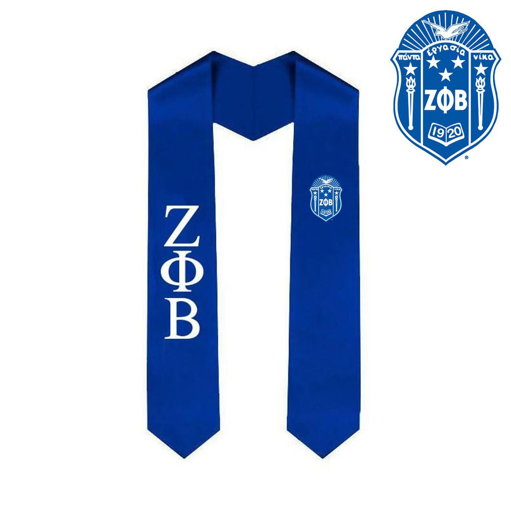 Zeta Phi Beta Greek Lettered Graduation Sash Stole Shield Zeta Phi Beta Greek Lettered Graduation Sash Stole Shield