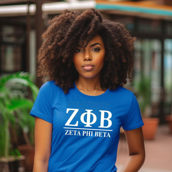 Zeta Phi Beta Heavyweight Line T Shirt Zeta Phi Beta Heavyweight Line T-Shirt