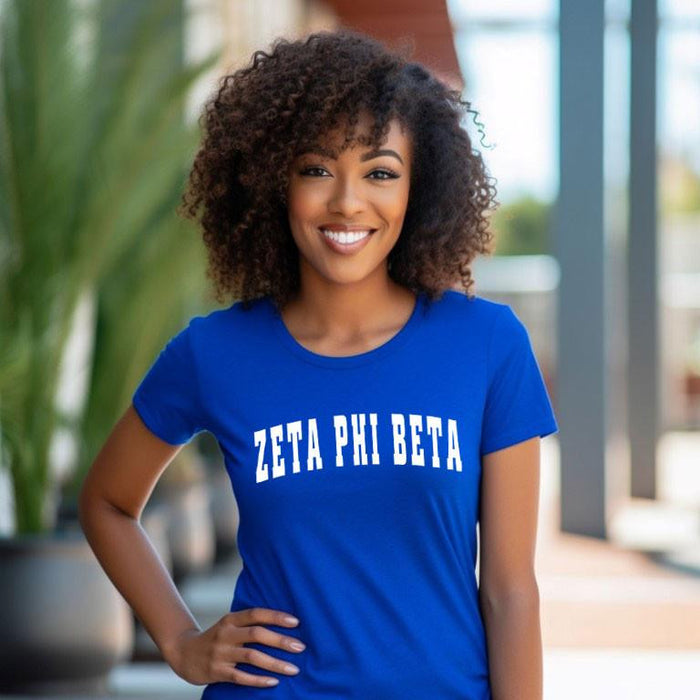 Zeta Phi Beta Letterman T Shirts Zeta Phi Beta Letterman T-Shirts