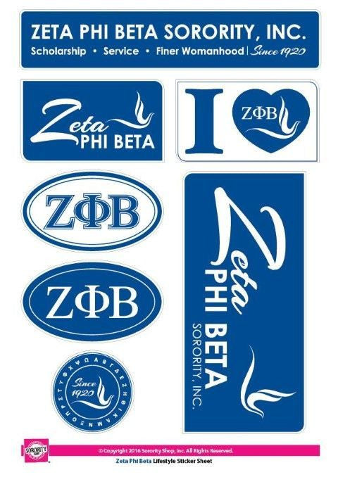 Zeta Phi Beta Lifestyle Stickers Zeta Phi Beta Lifestyle Stickers