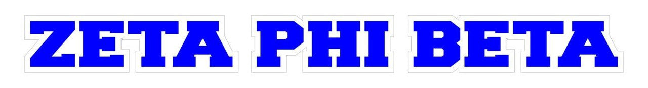 Zeta Phi Beta Long Window Sticker Zeta Phi Beta Long Window Sticker