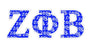 Zeta Phi Beta Mascot Greek Letter Sticker 2.5" Tall Zeta Phi Beta Mascot Greek Letter Sticker - 2.5
