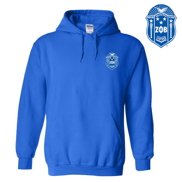 Discount Zeta Phi Beta Crest Emblem Hooded Sweatshirt DISCOUNT-Zeta Phi Beta Crest Emblem Hooded Sweatshirt