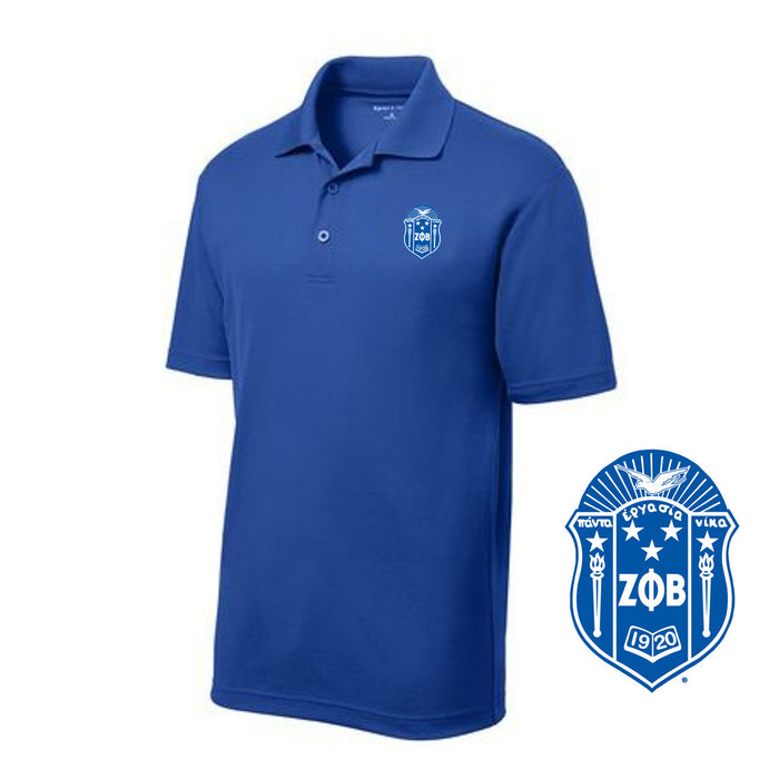 Discount Zeta Phi Beta Crest Polo DISCOUNT-Zeta Phi Beta Crest  Polo