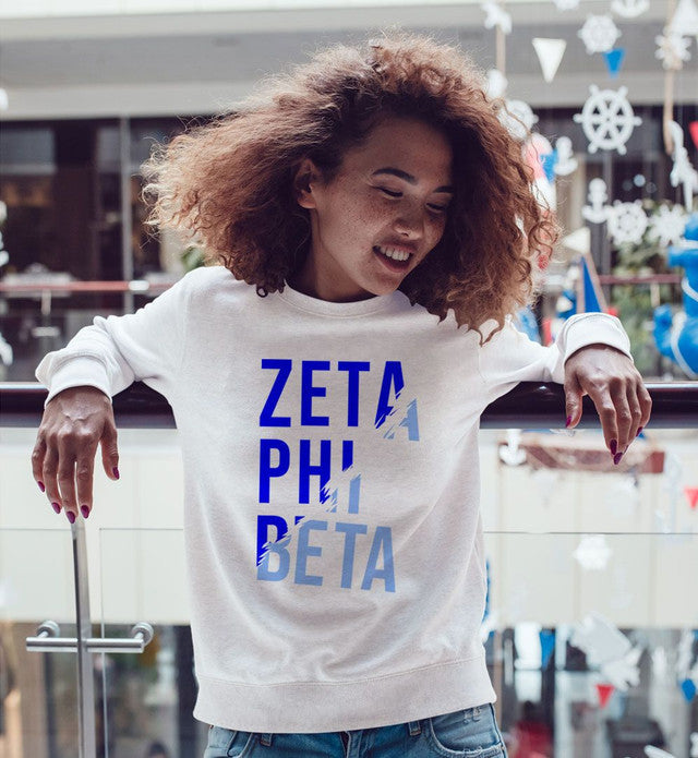 Zeta Phi Beta Ripped Favorite Crewneck Sweatshirts Zeta Phi Beta Ripped Favorite Crewneck Sweatshirts