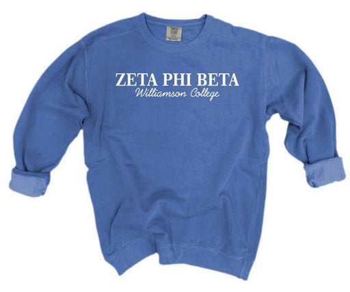 Zeta Phi Beta Zeta Phi Beta Script Comfort Colors Greek Crewneck Sweatshirt