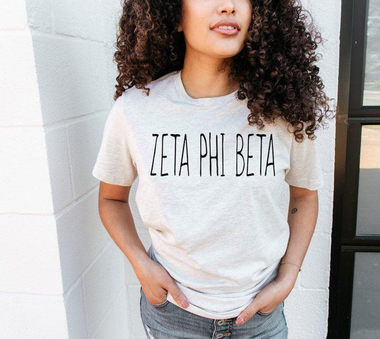 Zeta Phi Beta Simple Text T Shirts Zeta Phi Beta Simple Text T-shirts