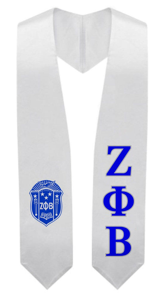 Zeta Phi Beta Super Crest Shield Graduation Stole Zeta Phi Beta Super Crest - Shield Graduation Stole
