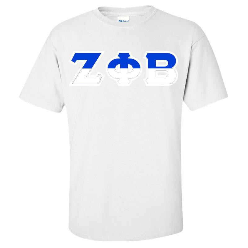 Rolland Zeta Phi Beta Two Tone Greek Lettered T Shirt Zeta Phi Beta Two Tone Greek Lettered T-Shirt