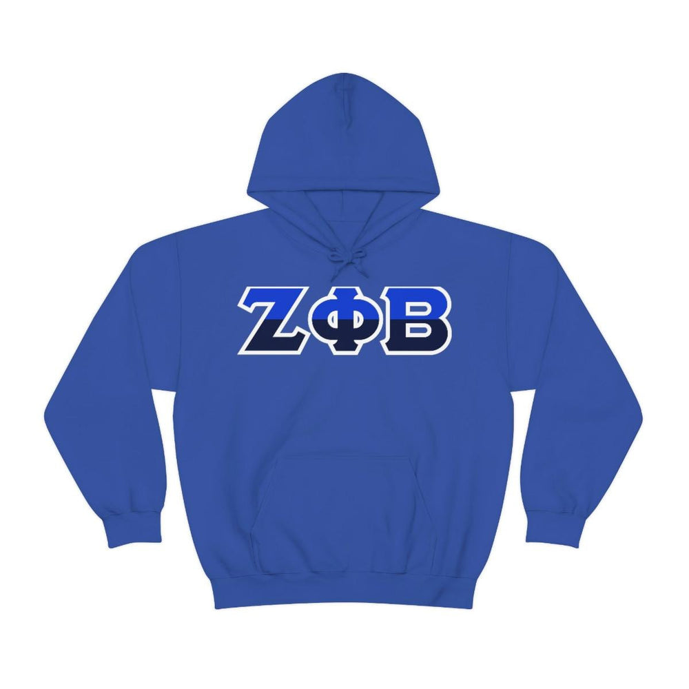Printify Zeta Phi Beta Two Tone Lettered Hooded Sweatshirts Zeta Phi Beta Two Tone Lettered Hooded Sweatshirts