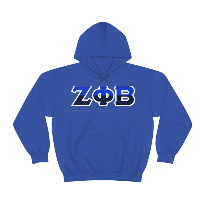 Printify Zeta Phi Beta Two Tone Lettered Hooded Sweatshirts Zeta Phi Beta Two Tone Lettered Hooded Sweatshirts