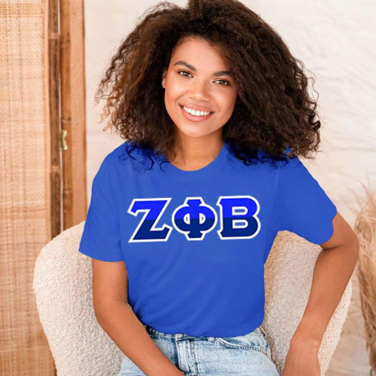 Zeta Phi Beta Two Toned Greek Lettered T Shirts Zeta Phi Beta Two Toned Greek Lettered T-shirts