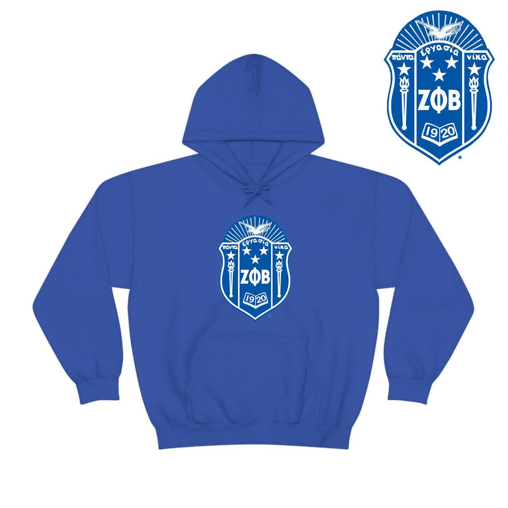 Printify Zeta Phi Beta Unisex College Seal Hoodie Zeta Phi Beta Unisex College Seal Hoodie