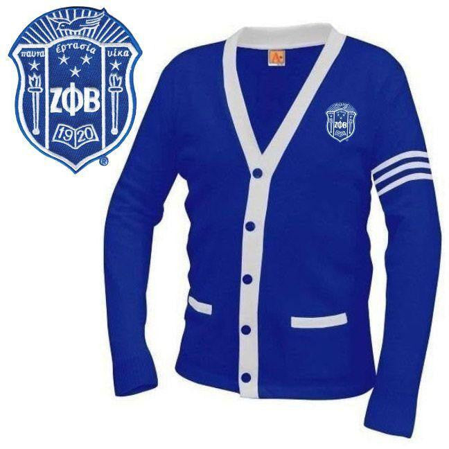 Zeta Phi Beta Varsity Crest Cardigan Sweater Zeta Phi Beta Varsity Crest Cardigan Sweater