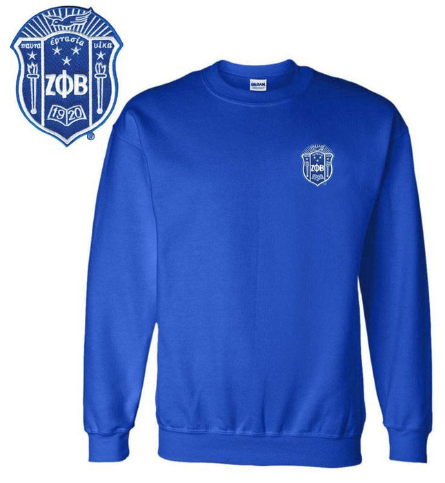 Zeta Phi Beta World Famous Crest Shield Crewneck Sweatshirt Zeta Phi Beta World Famous Crest - Shield Crewneck Sweatshirt - Best Value