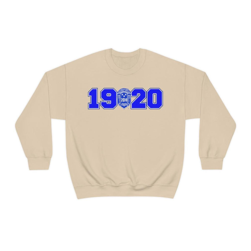 Printify Zeta Phi Beta Year Crest Crew Sweatshirts Zeta Phi Beta Year Crest Crew Sweatshirts