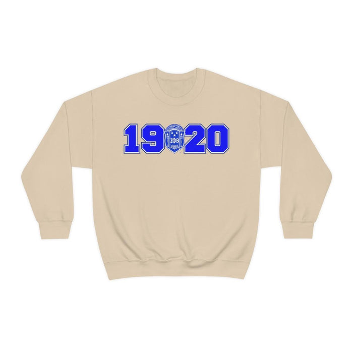 Printify Zeta Phi Beta Year Crest Crew Sweatshirts Zeta Phi Beta Year Crest Crew Sweatshirts