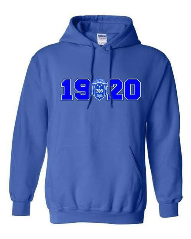 Printify Zeta Phi Beta Year Crest Hoodies Zeta Phi Beta Year Crest Hoodies