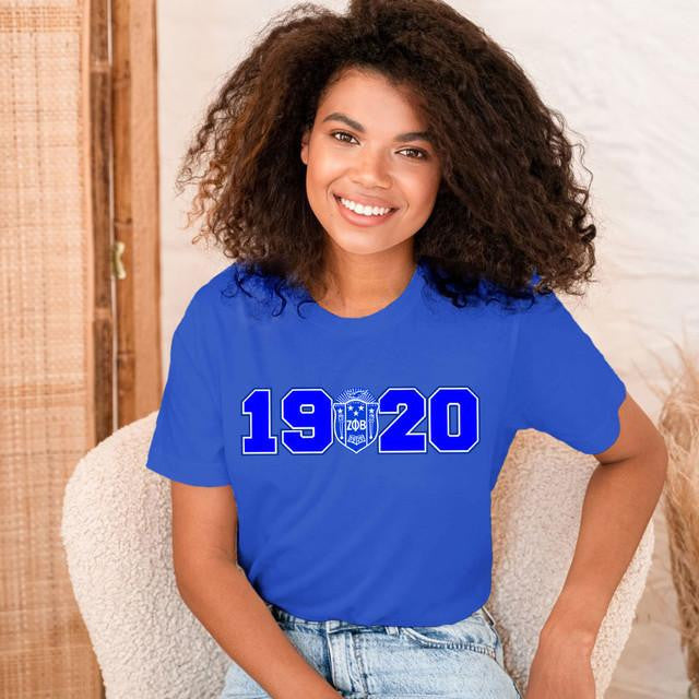 Printify Zeta Phi Beta Year Crest Tees Zeta Phi Beta Year Crest Tees