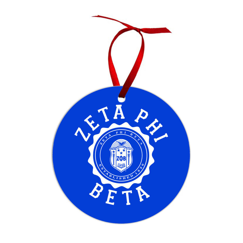 Zeta Phi Beta Shield Christmas Ornaments Zeta Phi Beta Shield  Christmas Ornaments