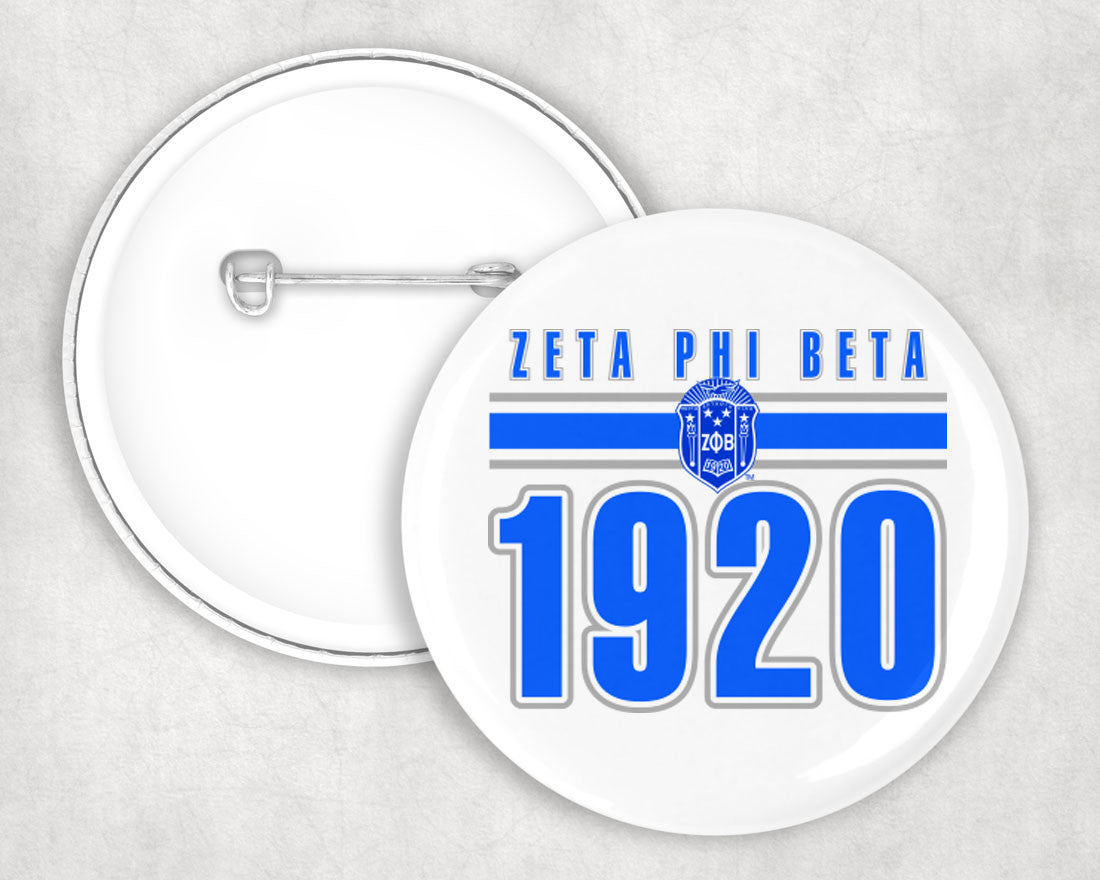 Zeta Phi Beta Stripe Est Pin Buttons Zeta Phi Beta Stripe Established Pin Buttons