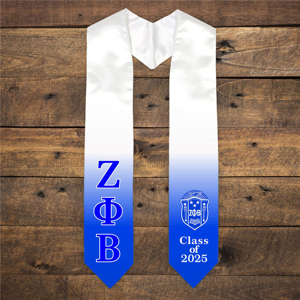 Zeta Phi Beta Extra Fancy Greek Class Of Graduation Stole Zeta Phi Beta Extra Fancy Greek Class Of  Graduation Stole