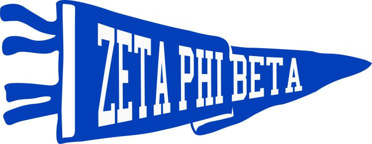 Zeta Phi Beta Pennant Decal Zeta Phi Beta Pennant Decal