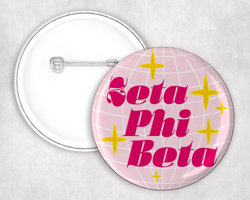 Zeta Phi Beta Disco Pin Buttons Zeta Phi Beta Disco Pin Buttons
