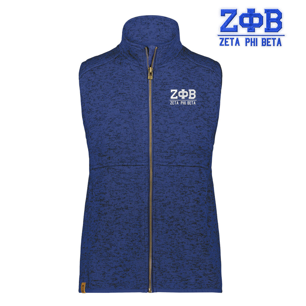 Zeta Phi Beta Alpine Sweater Fleece Vest Zeta Phi Beta Alpine Sweater Fleece Vest