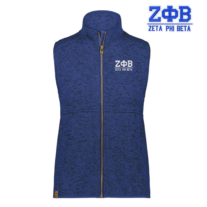Zeta Phi Beta Alpine Sweater Fleece Vest Zeta Phi Beta Alpine Sweater Fleece Vest