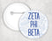 Zeta Phi Beta Floral Text Pin Buttons Zeta Phi Beta floral-text Pin Buttons