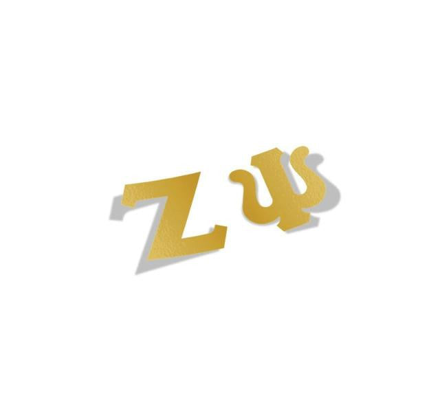 Zeta Psi Big Greek Letter Window Sticker Decals Zeta Psi Big Greek Letter Window Sticker Decals