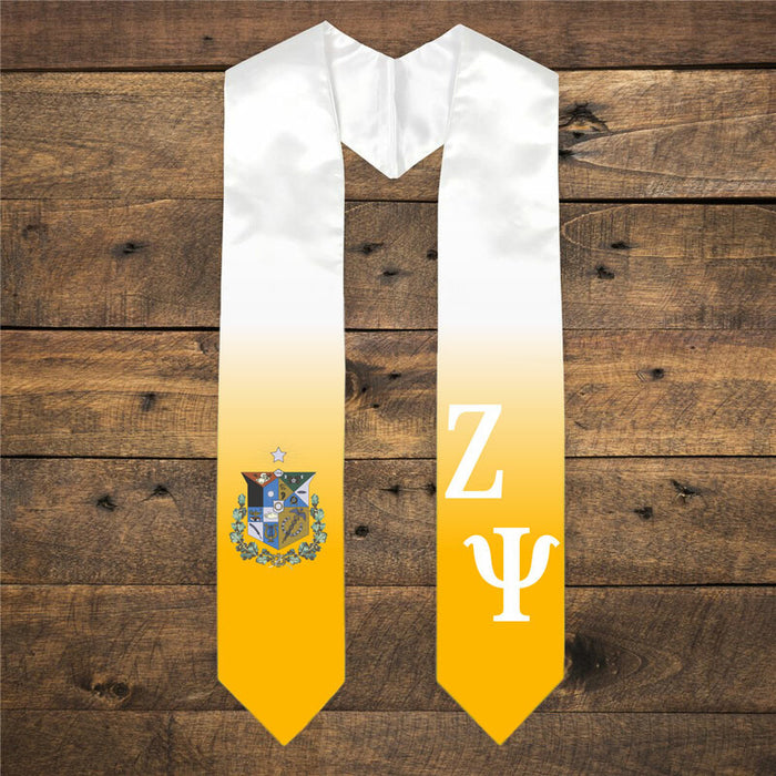 Zeta Psi Extra Fancy Diagonal Greek Graduation Stole W Crest Zeta Psi Extra Fancy Diagonal Greek Graduation Stole W Crest