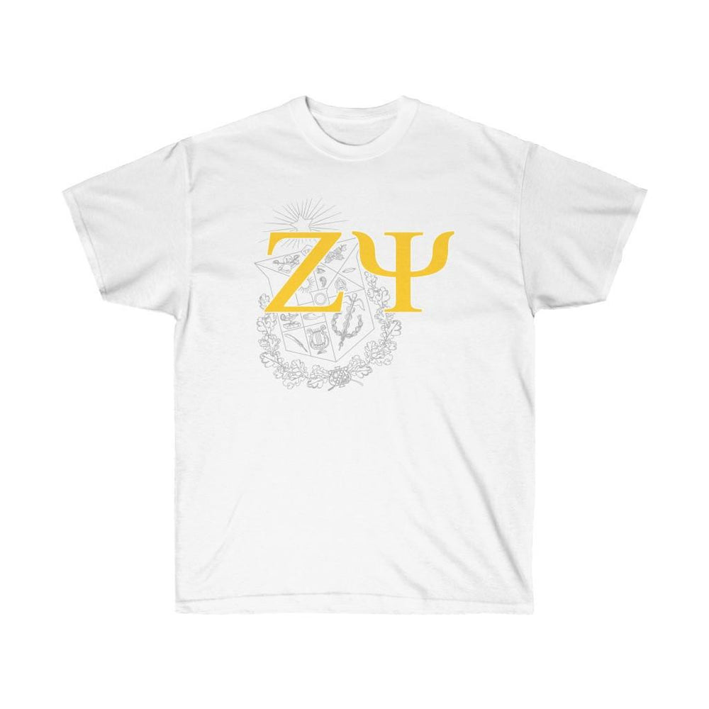 Printify Zeta Psi Greek Crest Cotton Tee Zeta Psi Greek Crest Cotton Tee