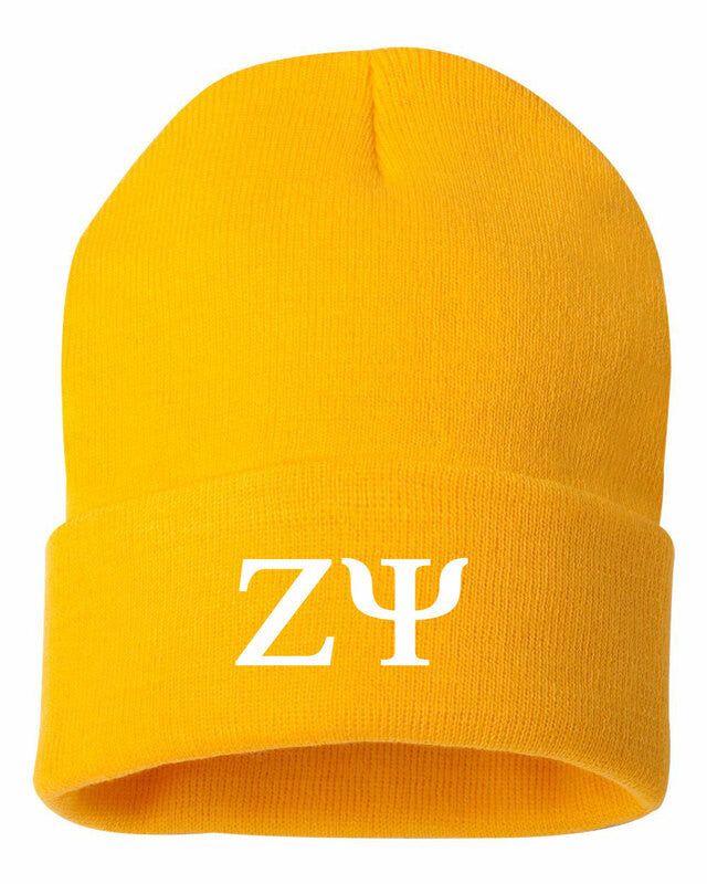 Zeta Psi Greek Letter Knit Caps Zeta Psi Greek Letter Knit Caps