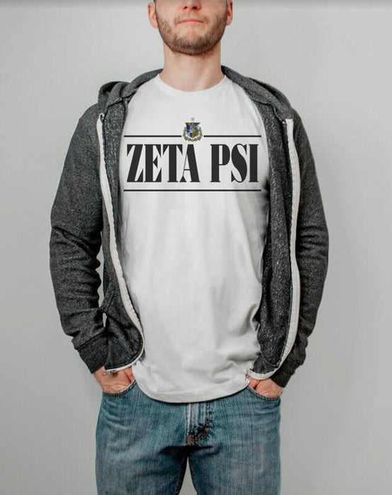 Printify Zeta Psi Line Crest T Shirt Zeta Psi Line Crest T-shirt