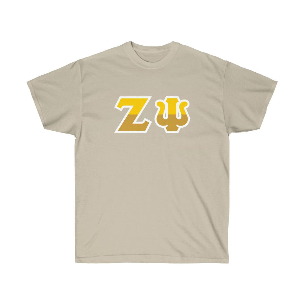 Printify Zeta Psi Two Toned Greek Lettered T Shirts Zeta Psi Two Toned Greek Lettered T-shirts