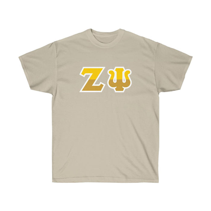 Printify Zeta Psi Two Toned Greek Lettered T Shirts Zeta Psi Two Toned Greek Lettered T-shirts