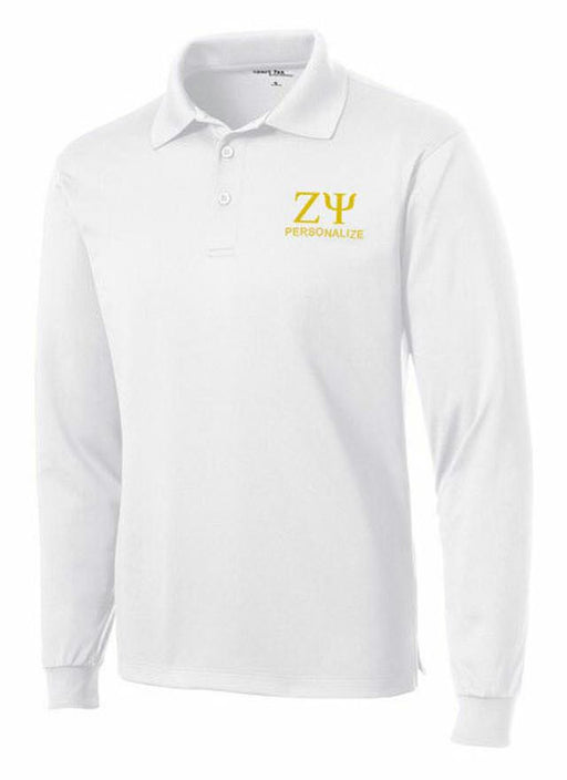 Zeta Psi World Famous Long Sleeve Dry Fit Polo