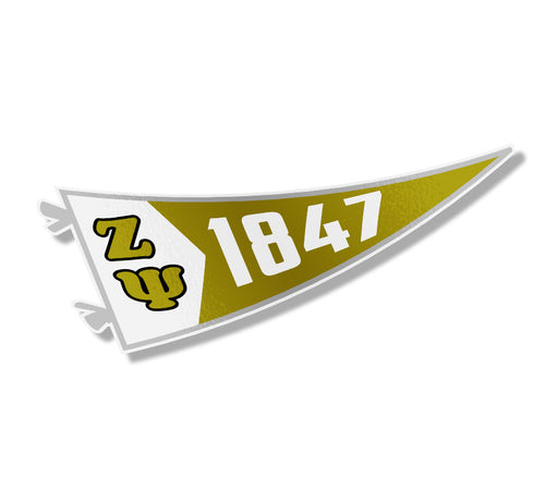 Zeta Psi Pennant Sticker